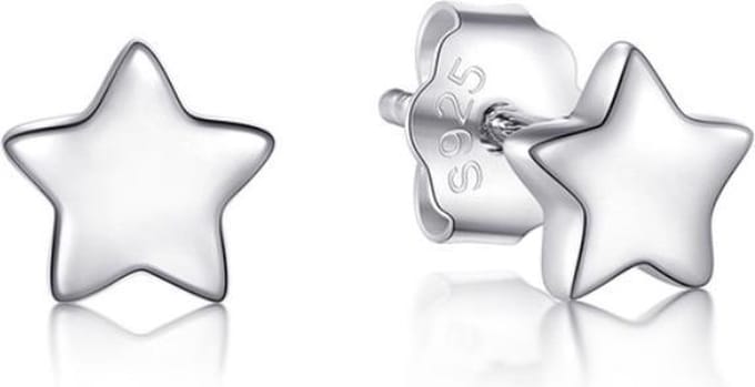 Cilla Silver dames oorknoppen 925 Zilver Stars