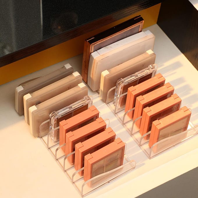 Oogschaduw Palette Organizer Transparant Plastic Multifunctioneel Oogschaduw Display Opberg Houder white