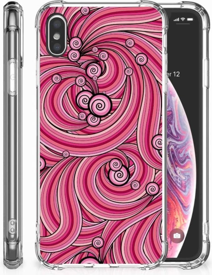 Apple iPhone Xs Max Back Cover Swirl Pink