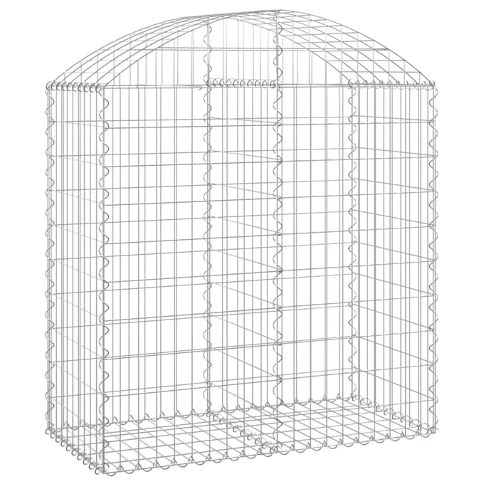 vidaXL - Schanskorf - gewelfd - 100x50x100/120 - cm - gegalvaniseerd - ijzer