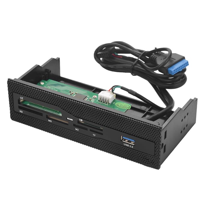 PC Interne Kaartlezer USB 3.0 Poort M2 SD MS XD CF TF Kaart Dashboard Voorpaneel black