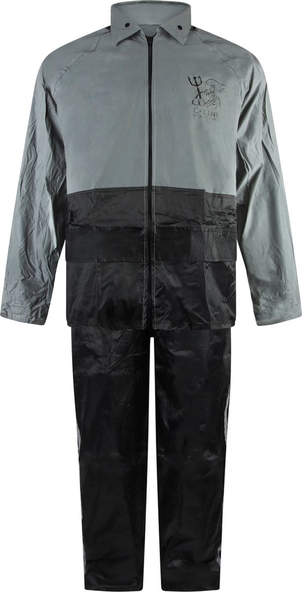 C-Line Regenpak met Capuchon - Reflecterende Jas - Nieuw Model - Kinder maat 122/128