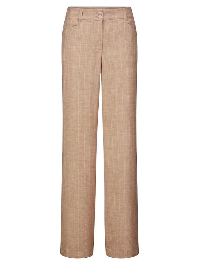 Wide Fit-broek Van Peter Hahn beige