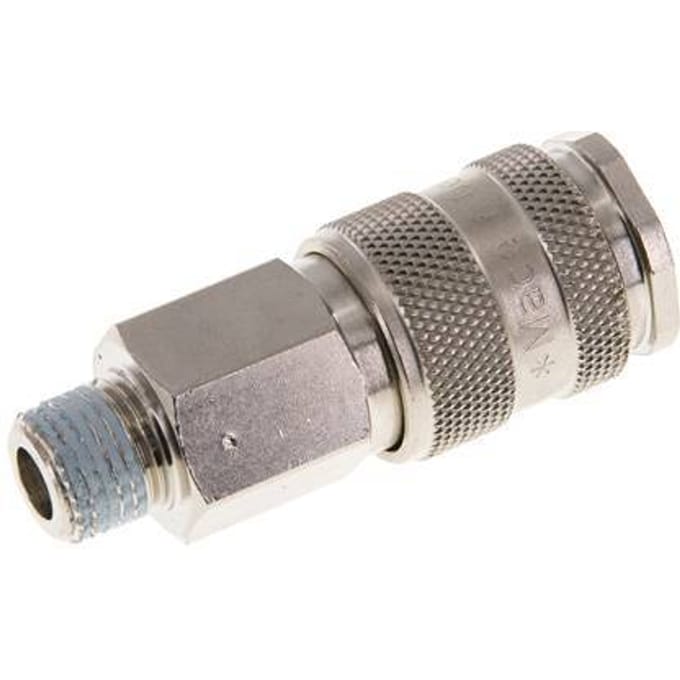 Vernikkeld Messing DN 5.5 (Orion) Luchtkoppeling Snelkoppeling R 1/4 inch Buitendraad - CLS5ARO-M-BN-BL-014