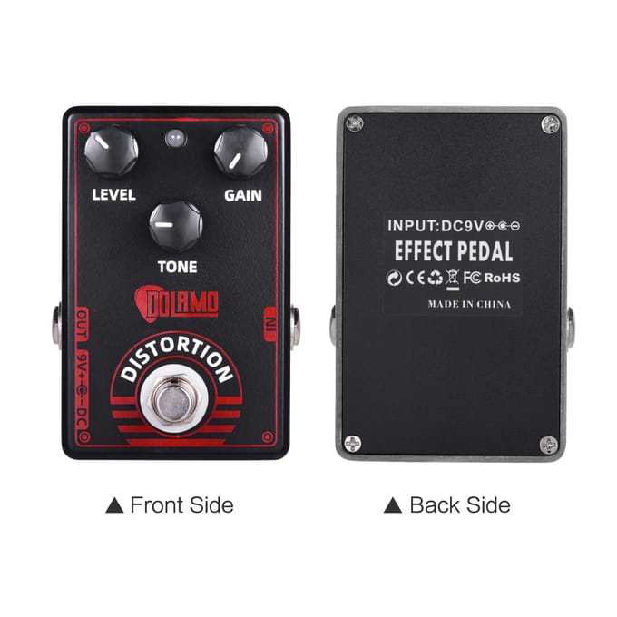 Dolamo D-4 High Gain Distortion Gitaareffectpedaal True Effectpedaal in Britse stijl met True zwart