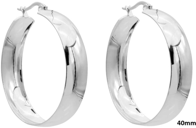 Oorbellen - RVS - 40 mm