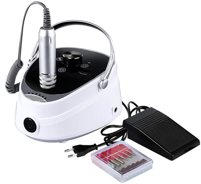 Elektrische Nagelvijl 35000RPM - Draadloos - 6 Bitjes - Manicure Set - Wit