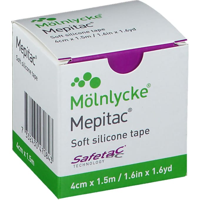 Mepitac Zachte Fixatietape Sil 4cmx1,5m 1 298400
