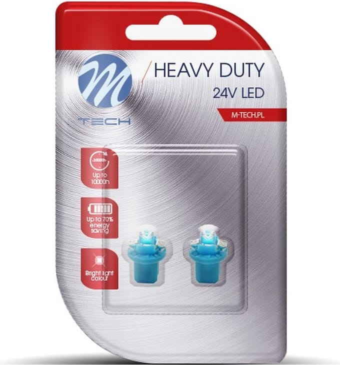 M-Tech LED - B8.5d 24V - Blauw - Set