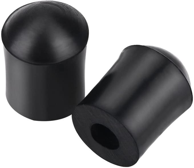 Dailygoods- Contrabas Eindpin Rubber Tip - 2 Stuks - Antislip - Vloerbescherming - Langdurig Gebruik - Vermindert Ruis - Contrabasaccessoire