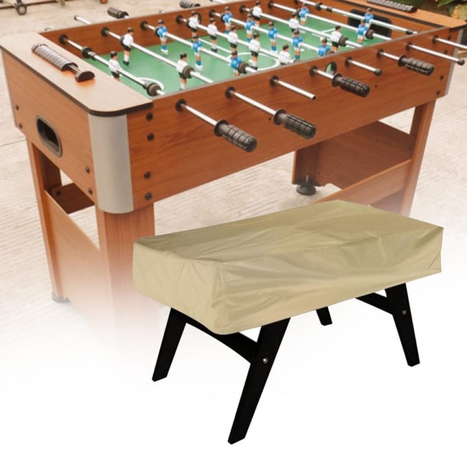 142x132x38cm Waterdichte Tafelhoes Biljart Stofdicht Beschermhoes Meubelaccessoires Beige beige