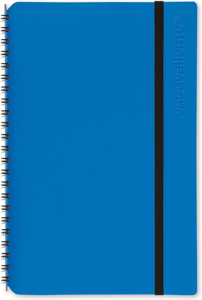 Vacavaliente - Notitieboek A5 - Gerecycled Leer - Blauw