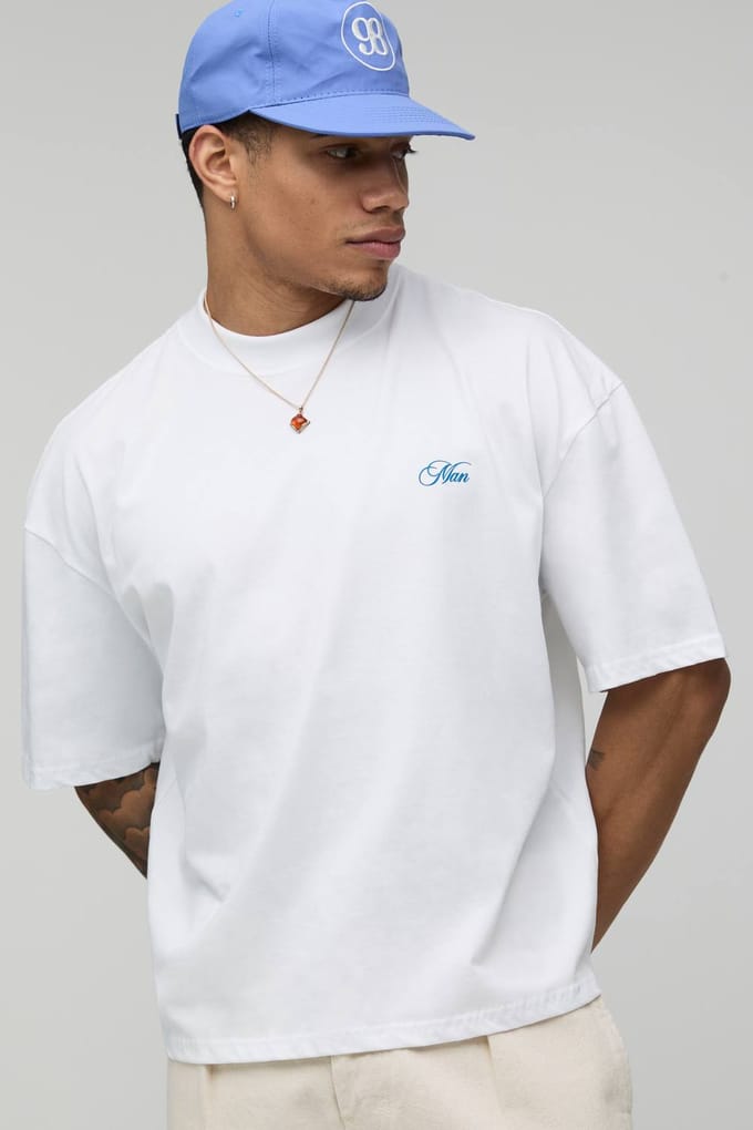 Wit Oversized Boxy T-shirt Met Amalfi Print | White | Size Medium