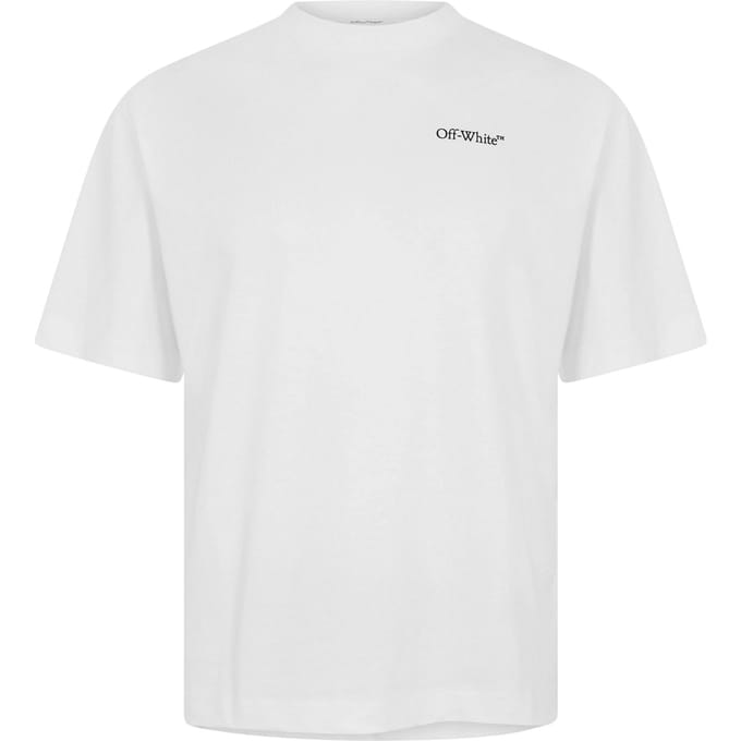 Off White Heren Chain Print T-Shirt (Wit)