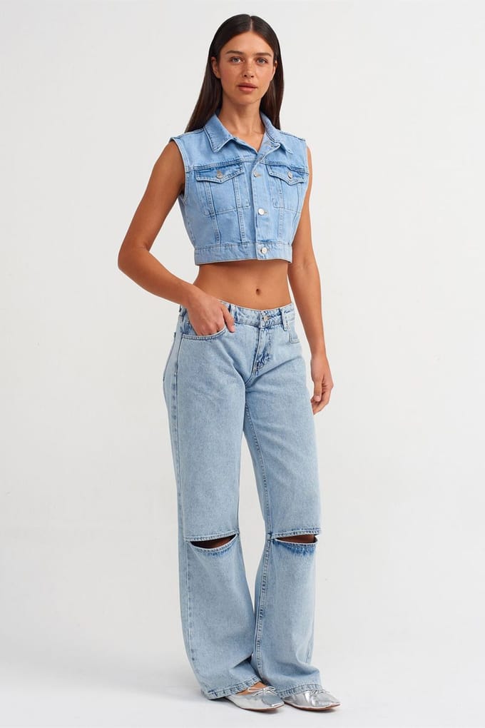 Dames Hoge Taille Wijde Jeans