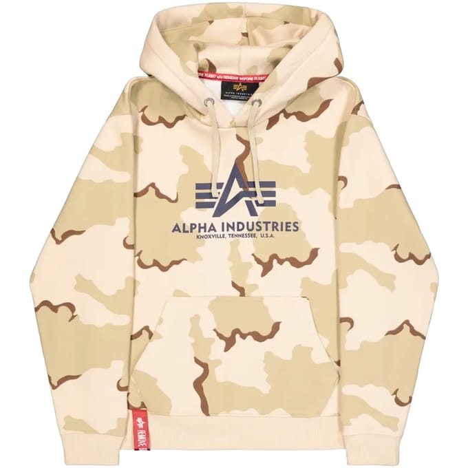 Hoodie met groot logo Alpha Industries Basic