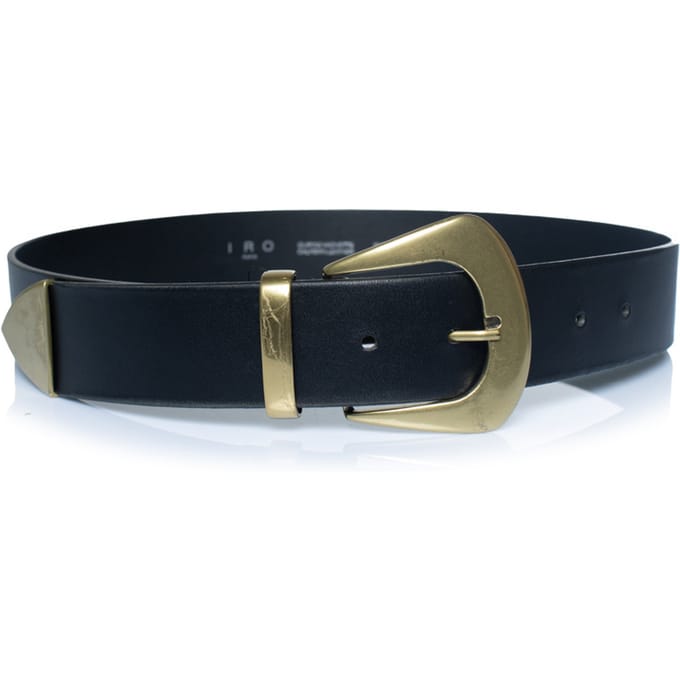Iro, leren riem met gouden gesp