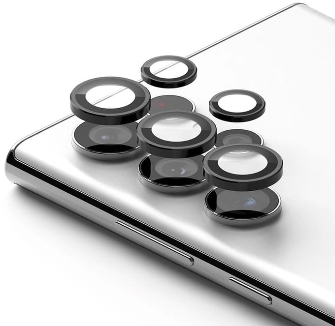Solidenz Camera Lens Protector - Geschikt voor Samsung Galaxy S23 Ultra - Zwart
