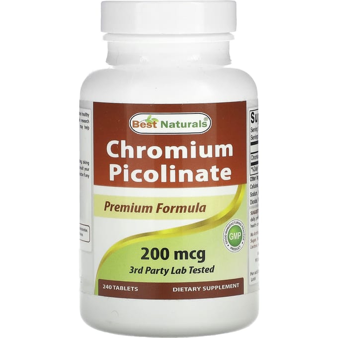 Picolinate de Chrome, 200 Mcg, 240 Comprimés