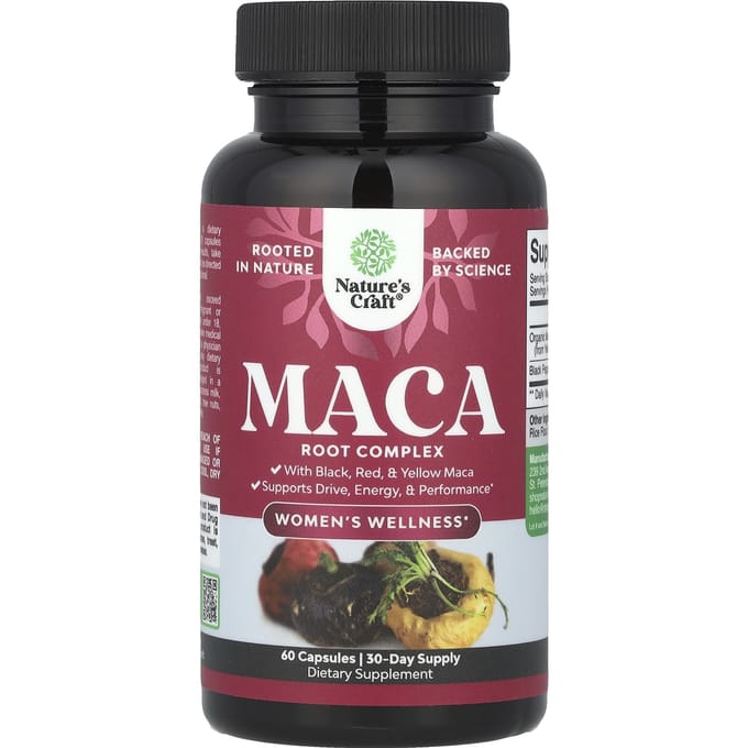 Nature's Craft, Women's Wellness, Maca Root Complex, 60 Capsules