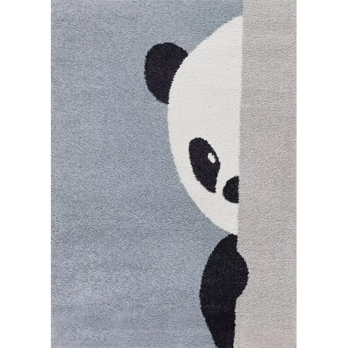 Kinderkamer tapijt Yellow Tipi Shy Panda