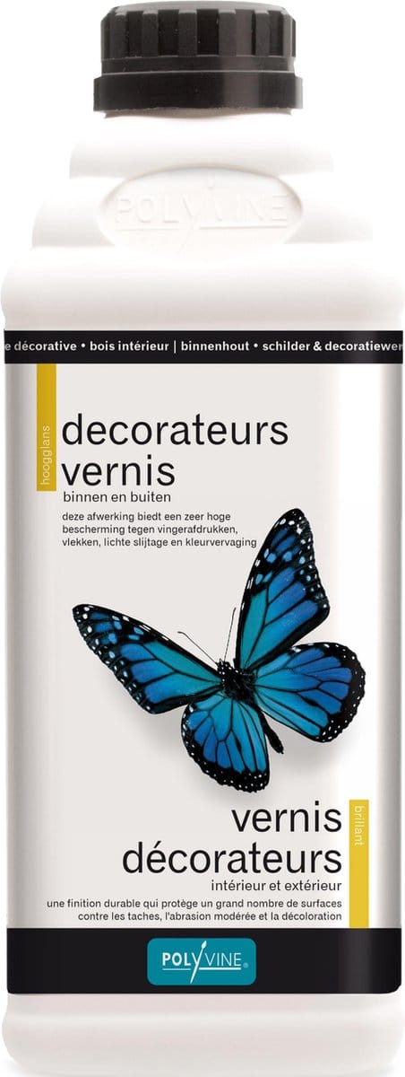 Polyvine Decorateursvernis - hoogglans 1 liter