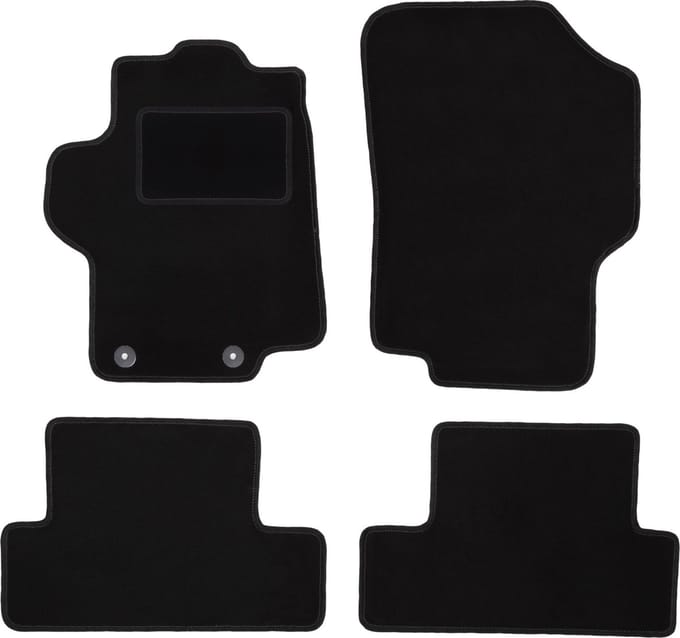 Zwarte veloursmatten voor: Peugeot 1007 minivan (2004-2009)