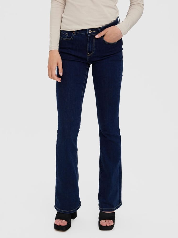 VERO MODA VMPEACHY MR FLARED J VI3262 Dames Jeans - Maat S