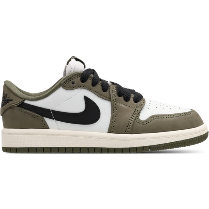 Jordan 1 Retro Low Medium Olive Summit White Sail Black - Maat 33.5
