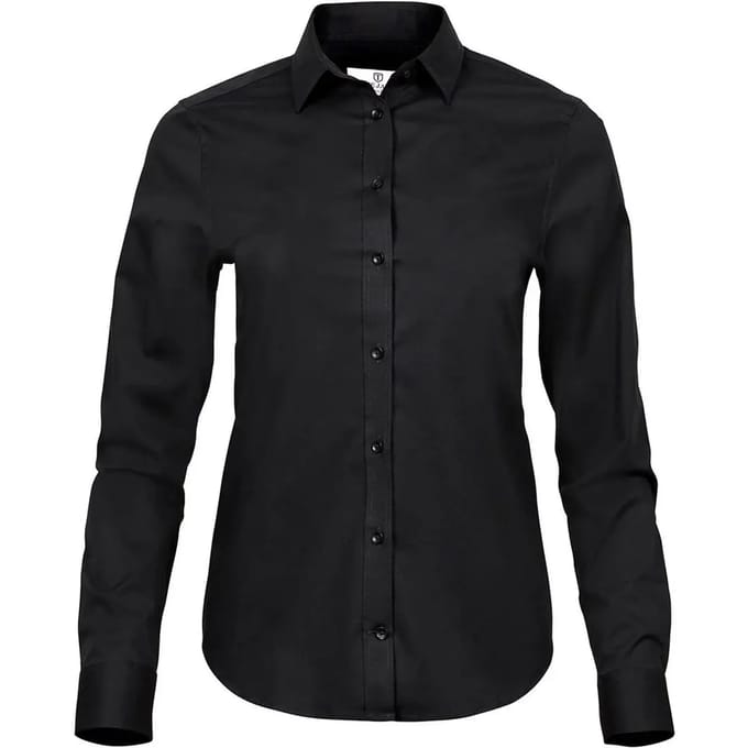 Tee Jays - WomenÂ´s Stretch Luxury Shirt - Black maat M