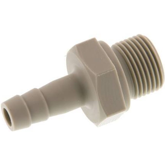 G 3/8'' Buitendraad x 8mm Polypropylene (PP) Slangpilaar 10 Bar