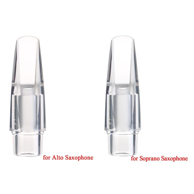 Sopraansaxofoon Transparant Mondstuk Es-mol Kristallen Mondstuk Mini Draagbaar voor Beginner Muziek alto white