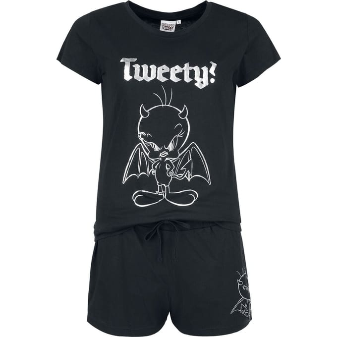 Looney Tunes Pyjama - Tweety - S - voor Vrouwen - zwart