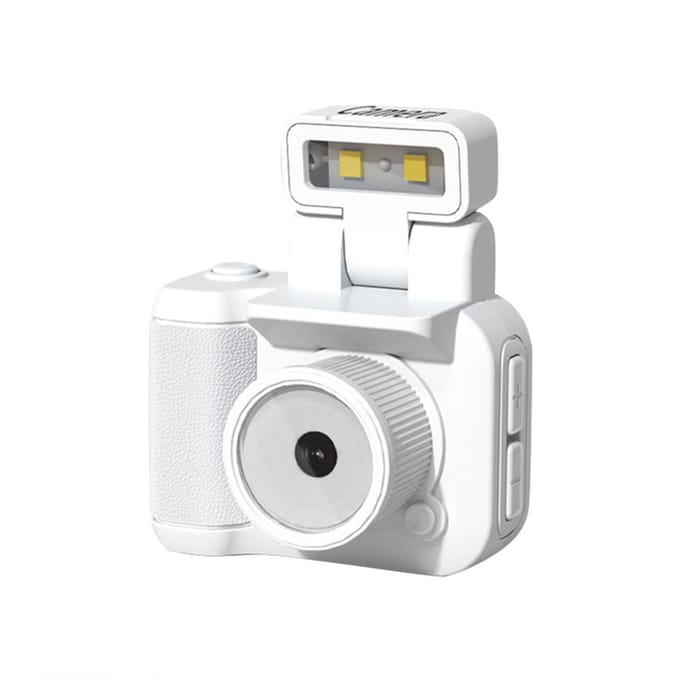 Mini appareil photo numérique 1080P Caméra vidéo numérique avec écran de 1,44 pouces Flash rotatif à 90 degrés intégré 6 blanc