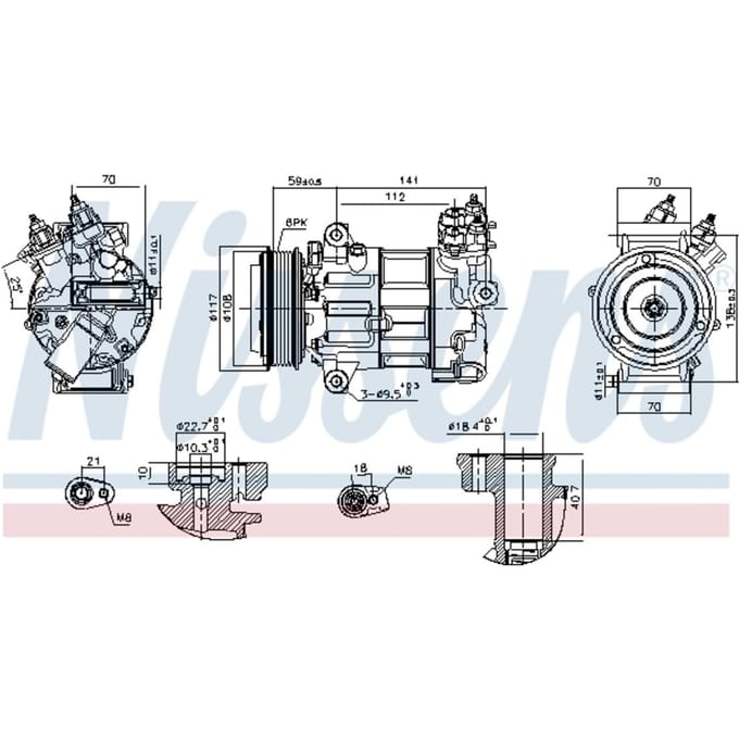 Compressor airconditioning NISSENS 890790