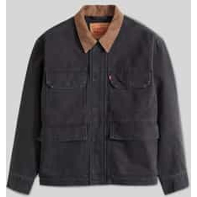 relaxed fit jeansjack van 100% katoen met opgestikte zakken