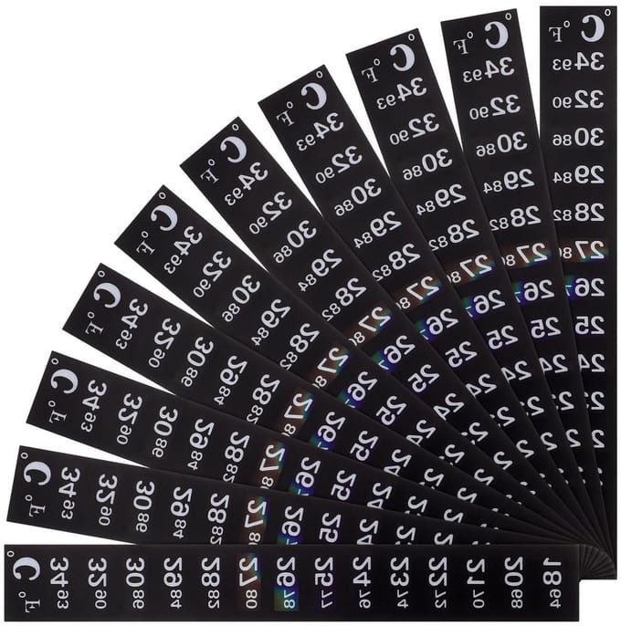 10 Stuks Plakthermometer Strips - Digitale Temperatuurstickers voor Wijn, Bier en Aquariums