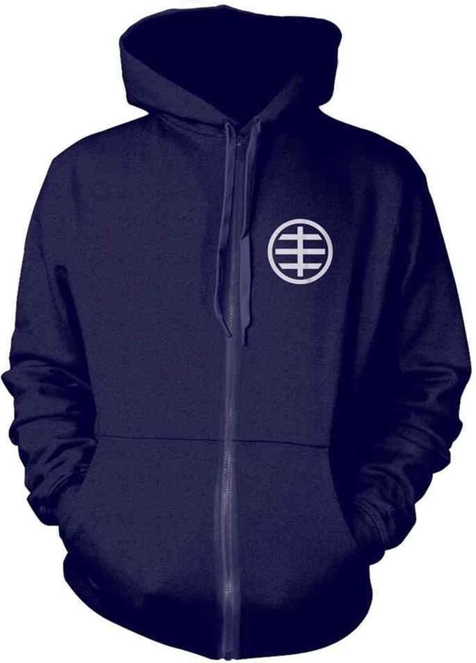 Hüsker Dü Vest met capuchon -S- Circle Logo 1 Blauw