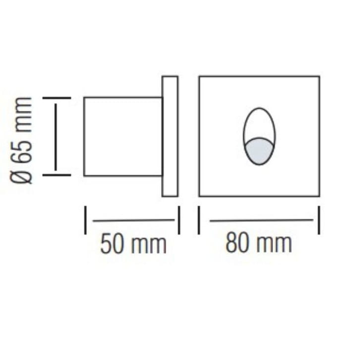 LED-spot - Matchrome - 3W - 4000K - Inbouw - Metaal 80x80mm