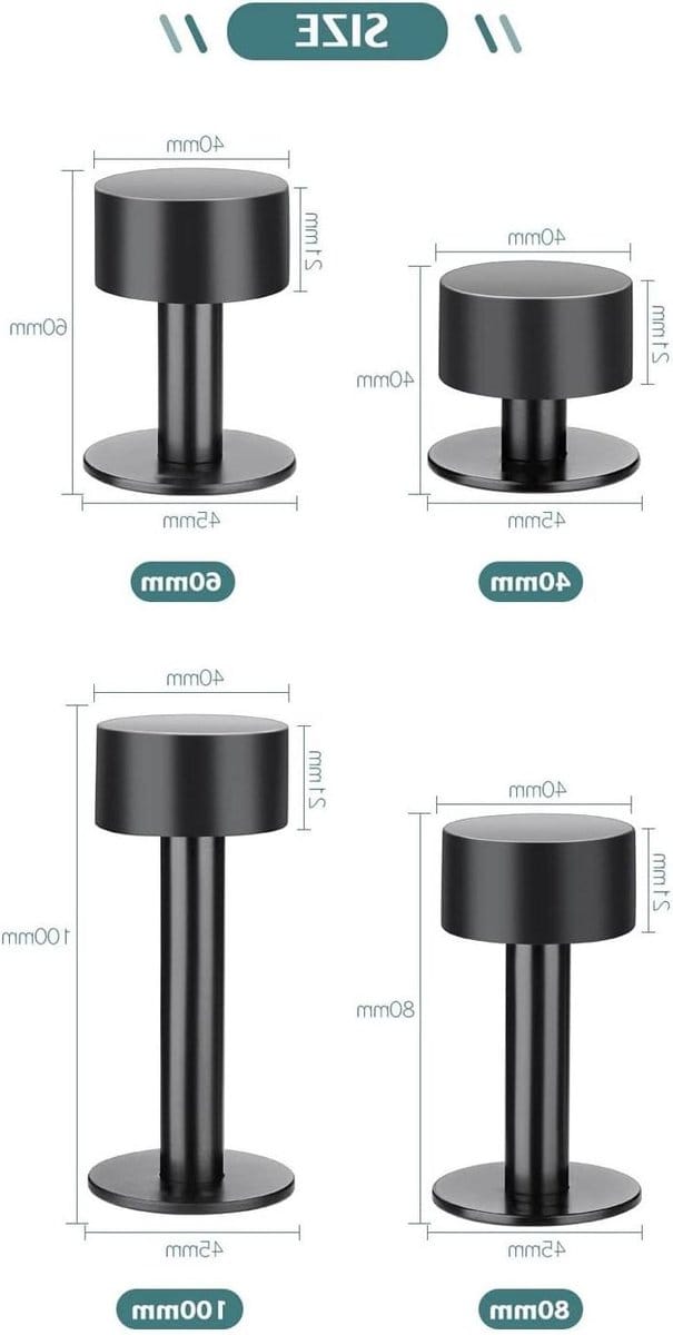 Deurstop - Deurhouder - Geluid Dempen - Niet-perforerend - 80 mm - Wit Perzik