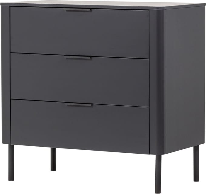 WOOOD Gunnar Ladekast - Grenen - Matzwart - 93x94x52