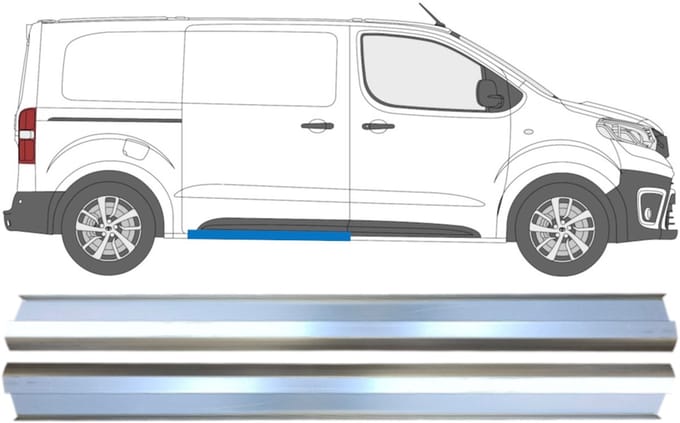 Schuifdeur dorpel reparatiepanel voor Toyota Proace Verso 2016- / Links = Rechts