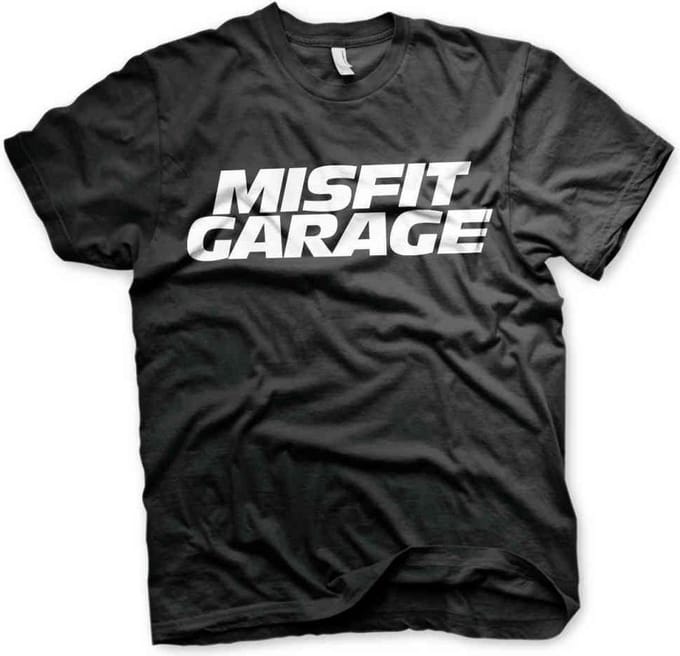 Misfit Garage Heren Tshirt -XL- Logo Zwart