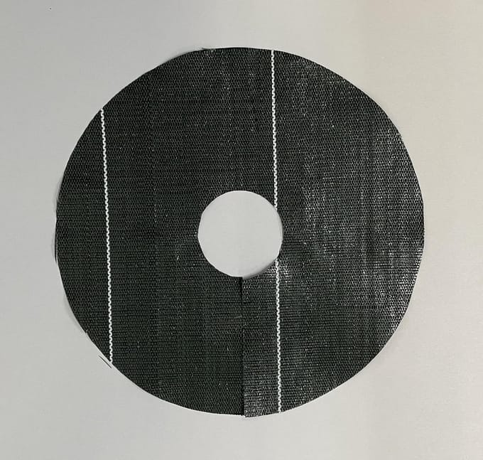 Mulchschijven - Bodembedekkers - Onkruid Wieden - Water- en luchtdoorlatend - Diameter 35 cm - Zwart