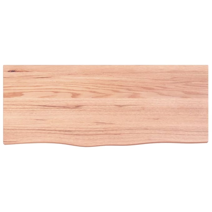 vidaXL - Tafelblad - 100x40x(2-4)cm - behandeld - massief - eikenhout - lichtbruin