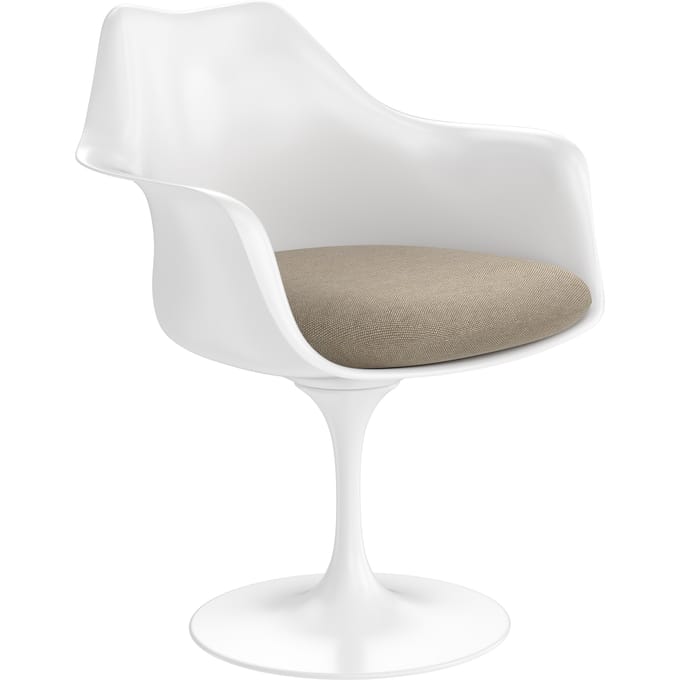 Knoll International Saarinen Tulip Armleunstoel - Hallingdal 65 (220) - ivory beige - wit