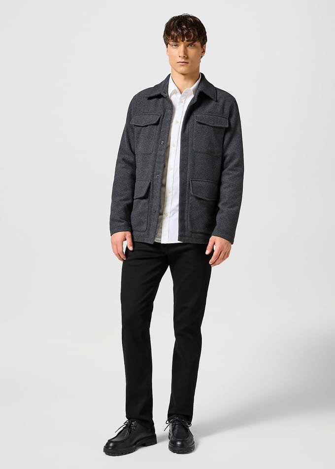 Wrangler Jacket Charcoal Heather Grey Taglia: M | Giacche Outlet | Uomo | Nero