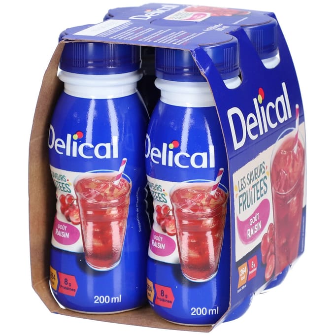 Delical Les Saveurs Fruitées Goût Raisin 4x200 Drank