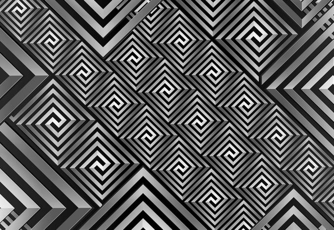 Fotobehang Modern Abstract Pattern | PANORAMIC - 250cm x 104cm | 130g/m2 Vlies