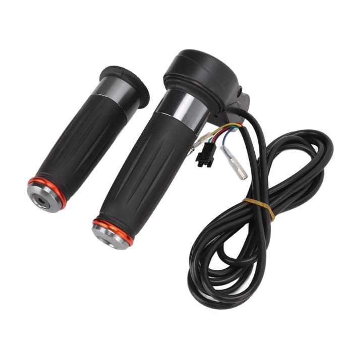 1 Paar Elektrisch Voertuig Draaigas Gashendel Handvat Greep Dubbele Ring Handvat Grepen Set black